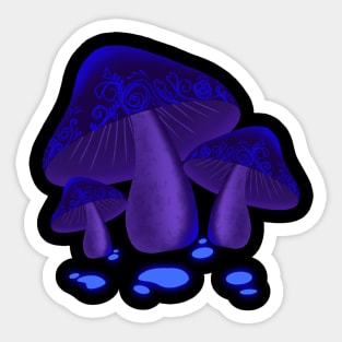 Mushroom Glow in The Dark Sticker